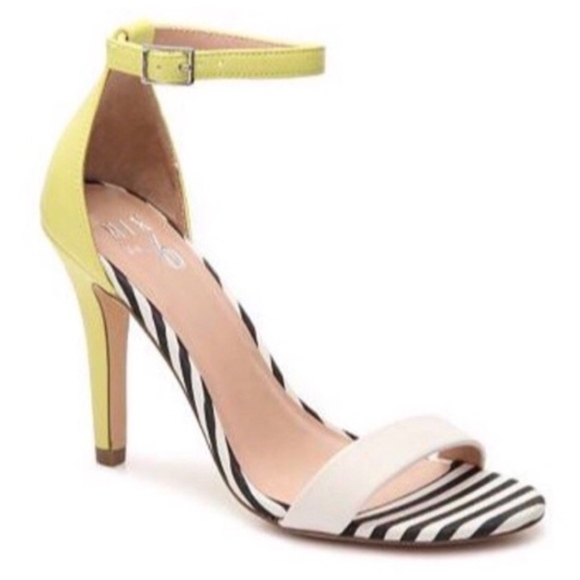 Mix No. 6 Shoes - Mix No. 6 Lina Black White & Yellow Heels EUC